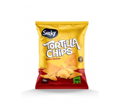 Sneky Tortilla chips extra cheese CBA 200g