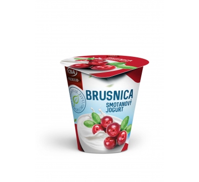 Premium smotanový jogurt brusnicový CBA 145g