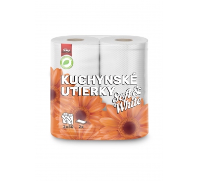 Kuchynské utierky Soft&White CBA 2x50m