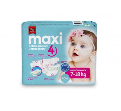Detské plienky Maxi CBA Premium 40ks