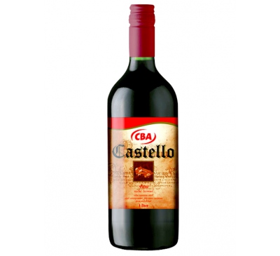 Castello hroznové víno stolové suché červené CBA 1L