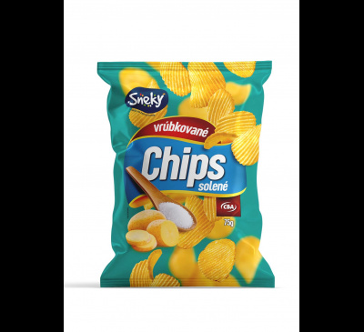 Sneky Chips vrúbkované CBA 75g