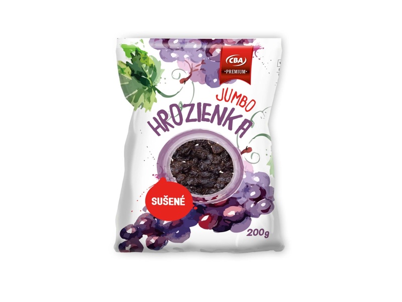 Jumbo sušeníňé hrozienka CBA Premium 200g