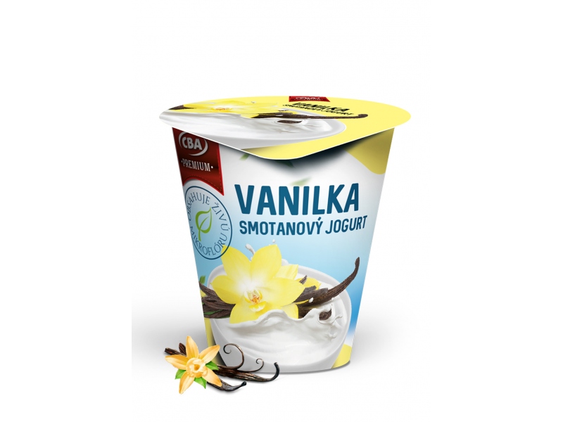 Smotanový jogurt s vanilkovou príchuťou CBA Premium 145g