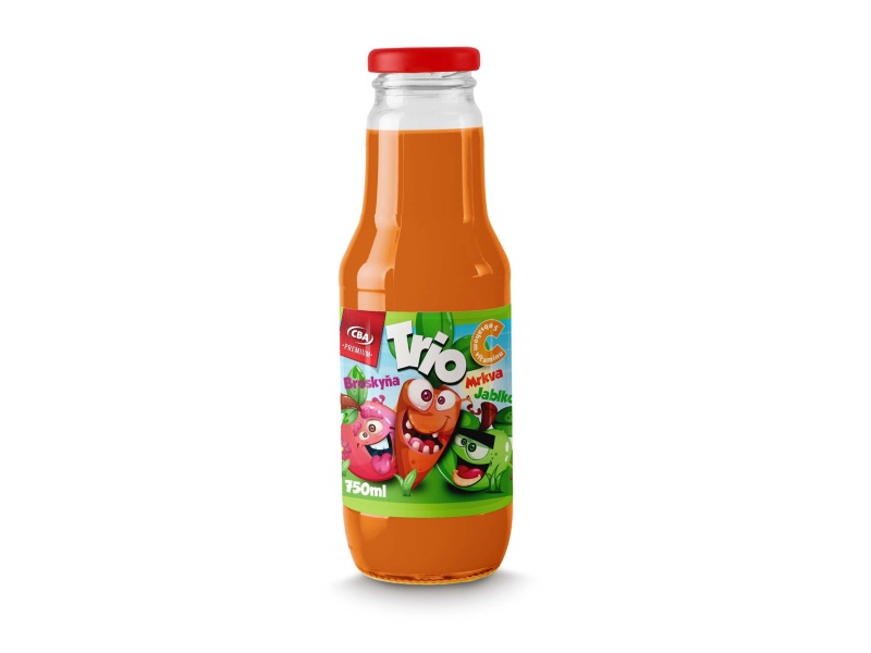 Nápoj TRIO mrkva-broskyňa-jablko CBA Premium 750ml