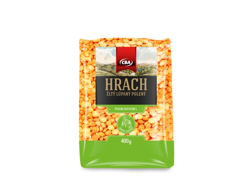 Hrach žltý lúpaný polený CBA 400g
