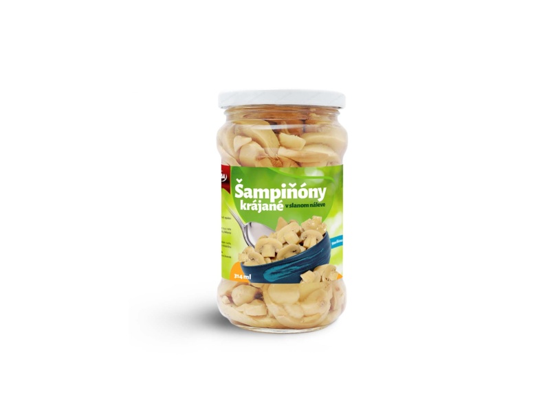 Šampiňóny krájané v slanom náleve CBA 314ml