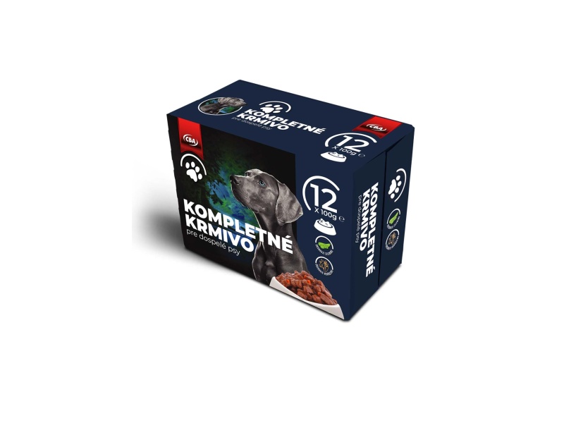 Kompletné krmivo pre dospelé psy CBA 12x100g