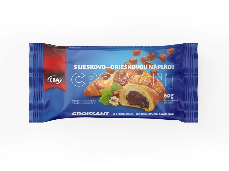 Croissant s lieskovoorieškovou náplňou CBA 60g