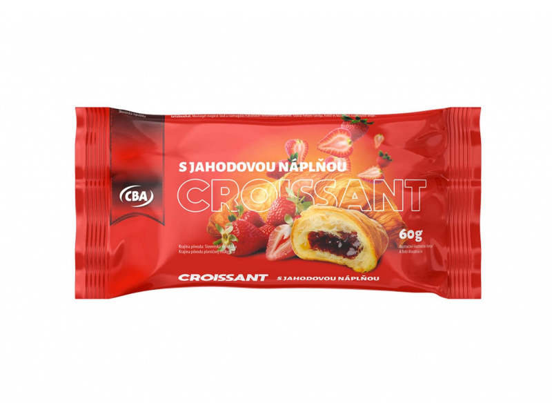 Croissant jahodový CBA 60g