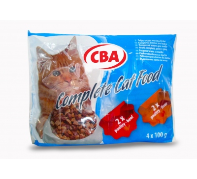 Kompletné krmivo pre mačky - kapsičky CBA 4x100g