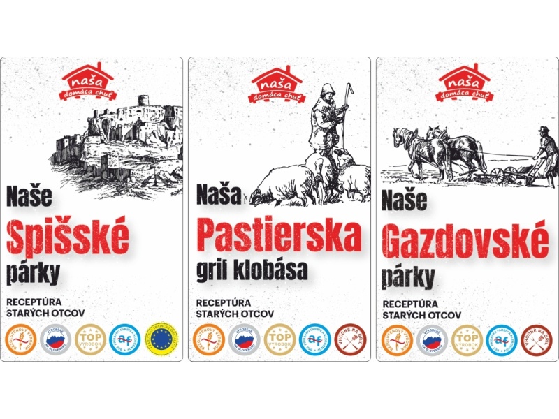 Naša mäsovýroba-nová séria etikiet