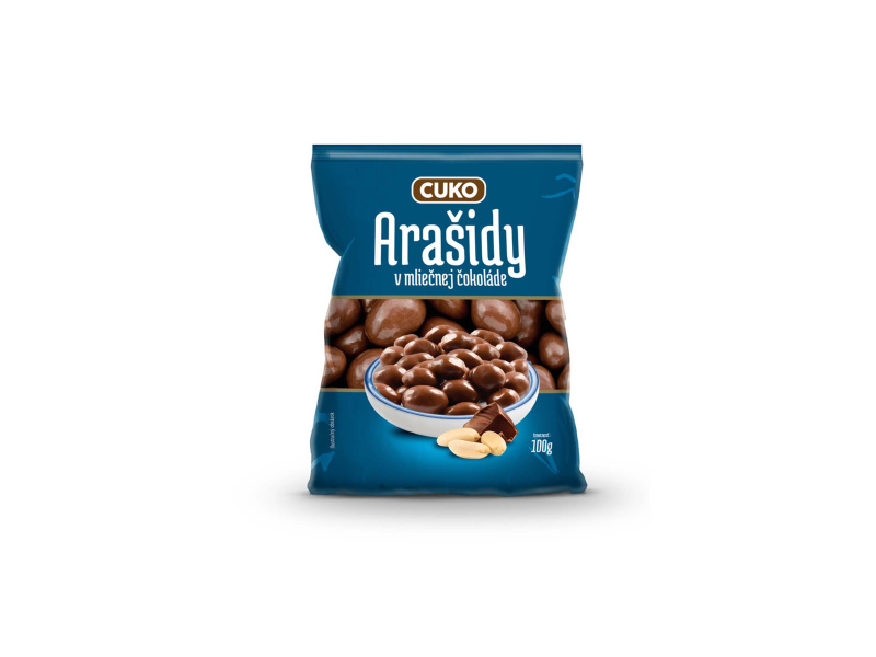 CBA CUKO Arašidy v mliečnej čokoláde 100g