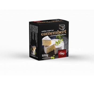 CAMEMBERT Mäkký zrejúci plnotučný syr s bielou plesňou na povrchu CBA 100g