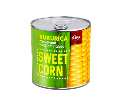 Kukurica vákuovaná v slanom náleve sweet corn CBA 340g