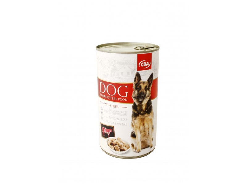 Kompletné krmivo pre dospelé psy s hovädzinou CBA 1240g