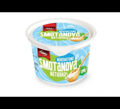 Smotanová nátierka neochutená CBA 200g
