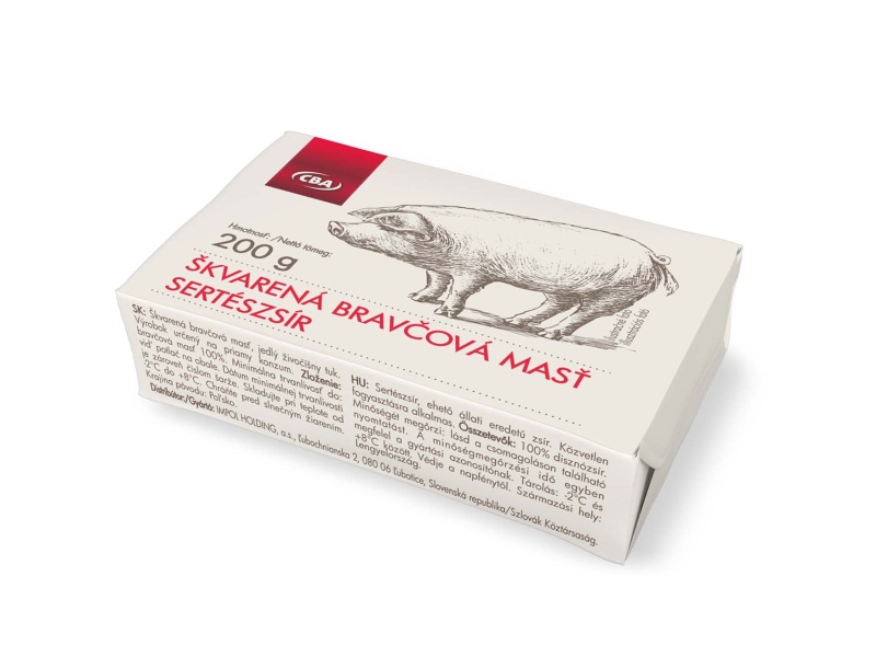 Škvarená bravčová masť CBA 200g