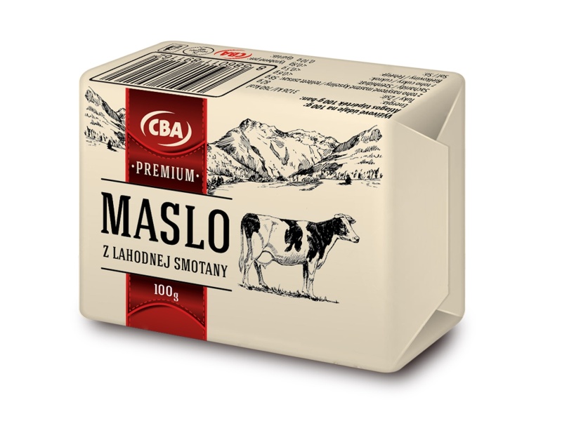 Maslo z lahodnej smotany CBA Premium 100g