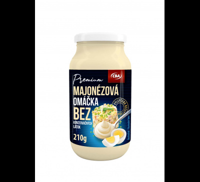 Majonézová omáčka bez konzervačných látok CBA Premium 210g