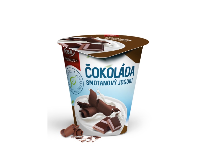 Smotanový jogurt čokoláda CBA Premium 145g