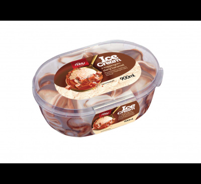CBA ICE CREAM mrazený krém s rastlinným tukom a s toppingom slaný karamel 900ml