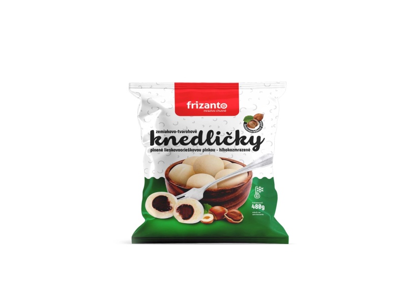 Frizanto zemiakovo-tvarohové knedličky lieskovo-orieškové hlbokozmrazené CBA 480g