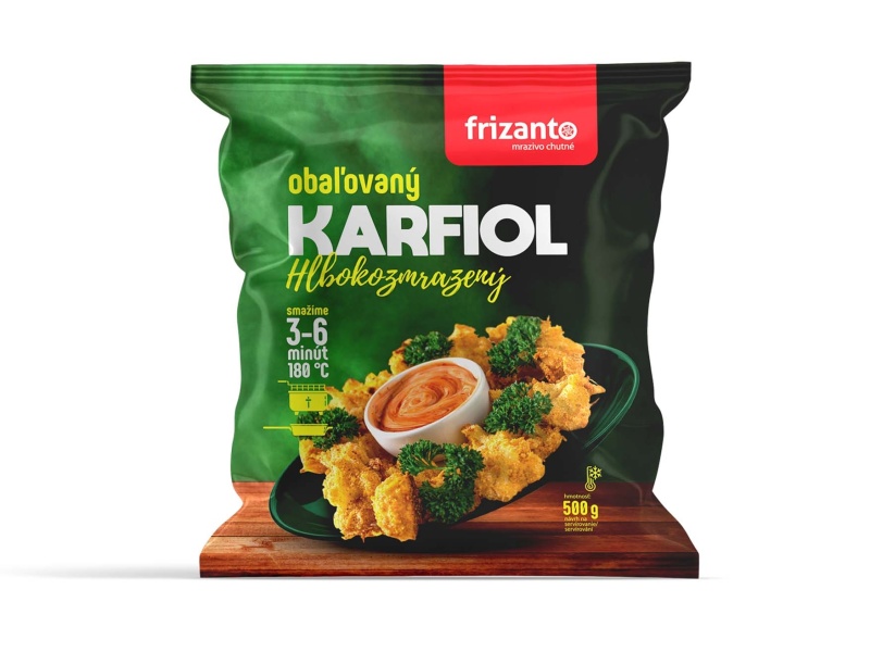 CBA Frizanto karfiol obaľovaný hlbokozmrazený 500g