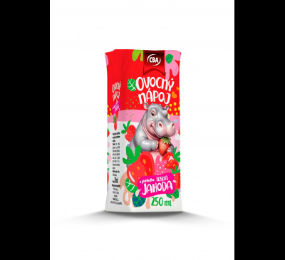 Ovocný nápoj s príchuťou lesná jahoda CBA 250ml