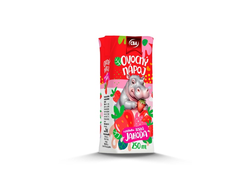 Ovocný nápoj s príchuťou lesná jahoda CBA 250ml