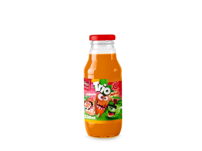 Nápoj TRIO mrkva-jahoda-jablko CBA Premium 330ml