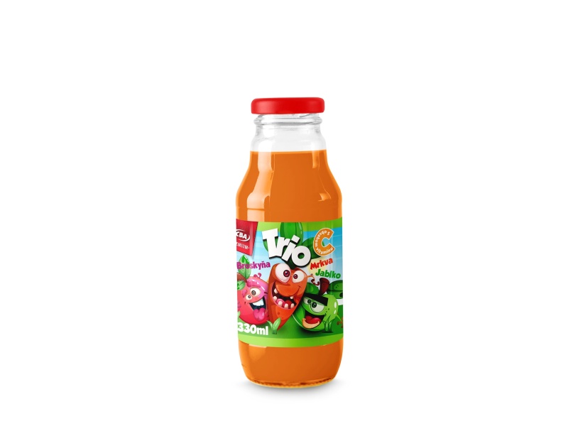 Nápoj TRIO mrkva-broskyňa-jablko CBA Premium 330ml