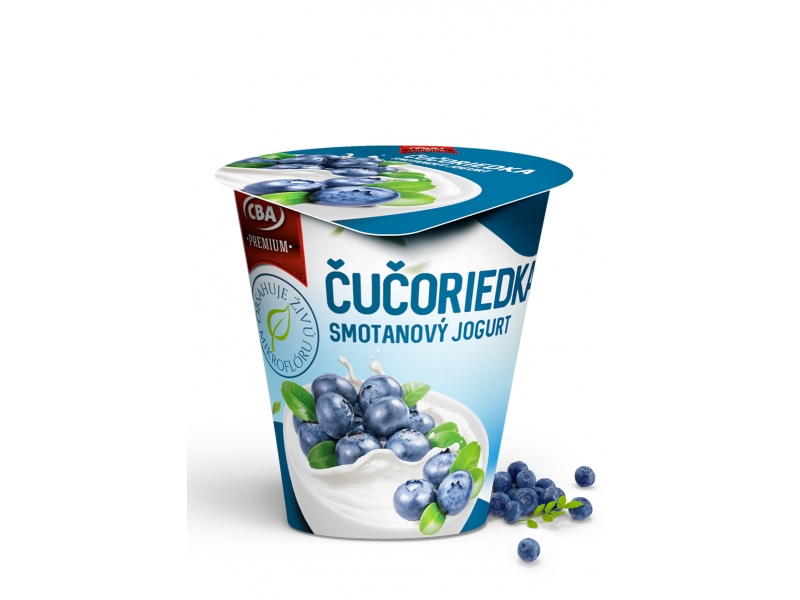 Smotanový jogurt čučoriedkový CBA Premium 145g
