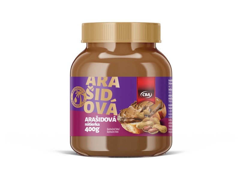 Arašidová nátierka bez palmového oleja CBA 400g