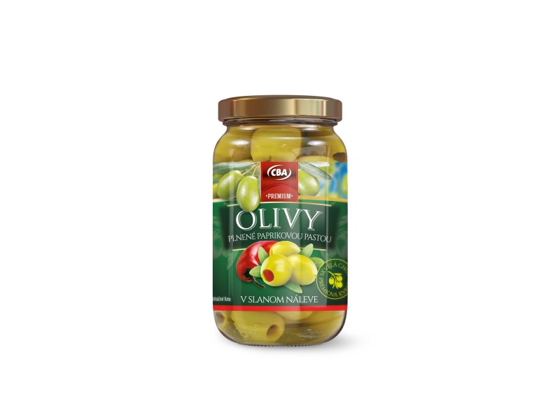 Olivy s paprikovou pastou v slanom náleve CBA 360g