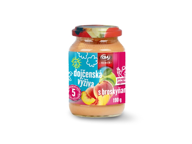 Dojčenská výživa s broskyňami CBA Premium 190g