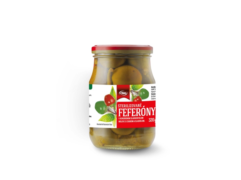 Sterilizované feferóny CBA 320g