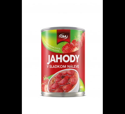 Jahody v sladkom náleve CBA 400g