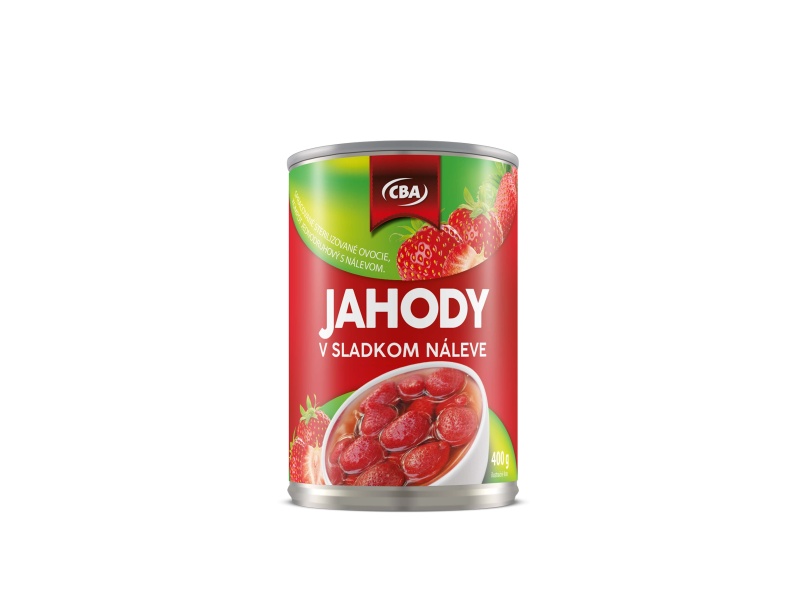 Jahody v sladkom náleve CBA 400g