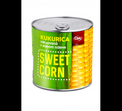 Kukurica vákuovaná v slanom náleve sweet corn CBA 340g