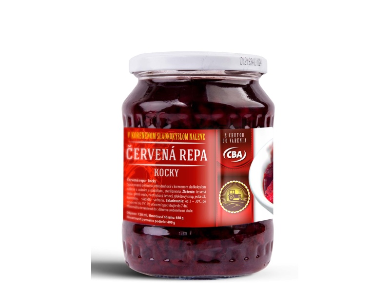 Červená repa kocky 720ml
