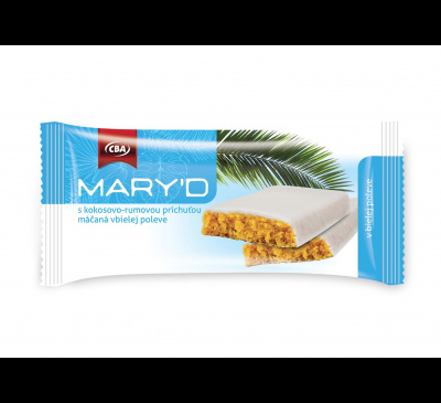 Mary´d s rumovo-kokosovou príchuťou v bielej poleve CBA 100g