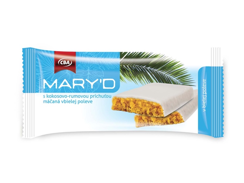 Mary´d s rumovo-kokosovou príchuťou v bielej poleve CBA 100g