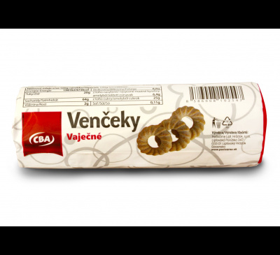 Vaječné venčeky sušienky obaľované CBA 100g