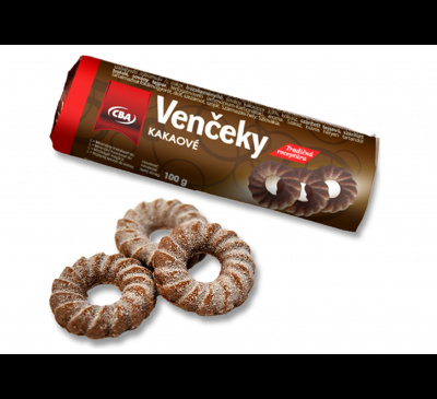 Kakaové venčeky sušienky obaľované CBA 100g
