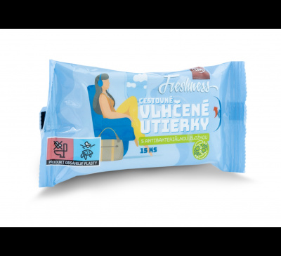 Freshness cestovné vlhčené obrúsky antibakteriálne CBA 15ks