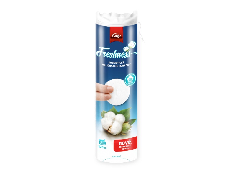Freshness kozmetické odličovacie támpóny 100% bavlna CBA 120ks