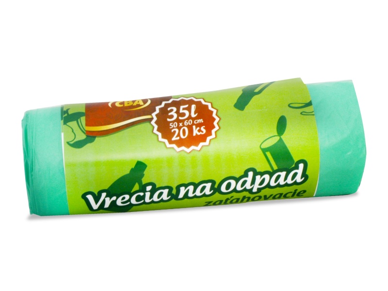 Vrecia na odpad zaťahovacie 35L CBA 20ks