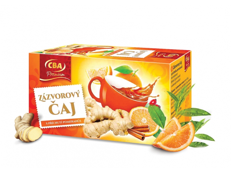 Zázvorový čaj s príchuťou pomaranč CBA Premium 40g