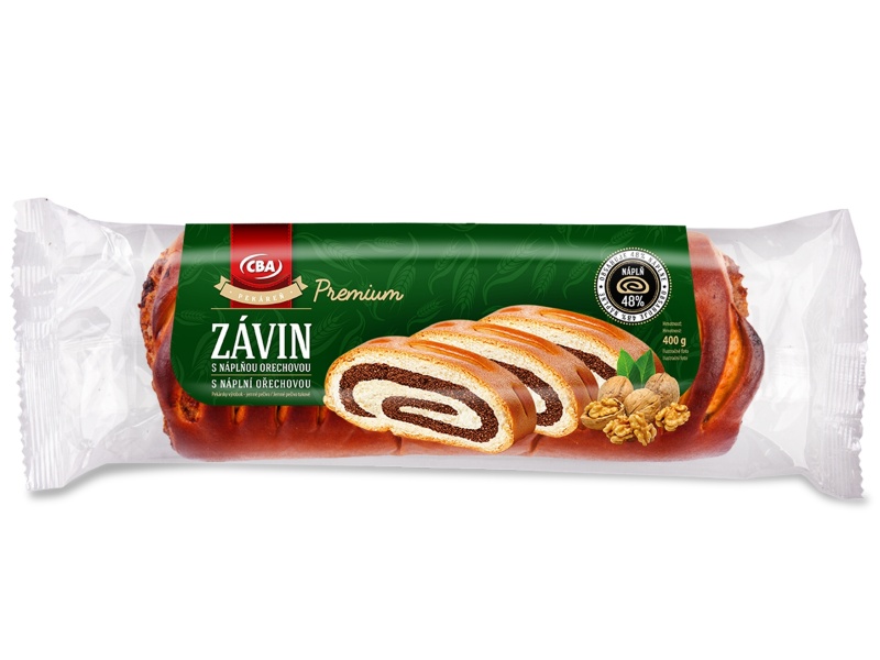 Závin s orechovou náplňou - vyšší obsah náplne CBA 400g